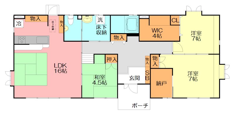 ボナールヤナセ 101号室 間取り