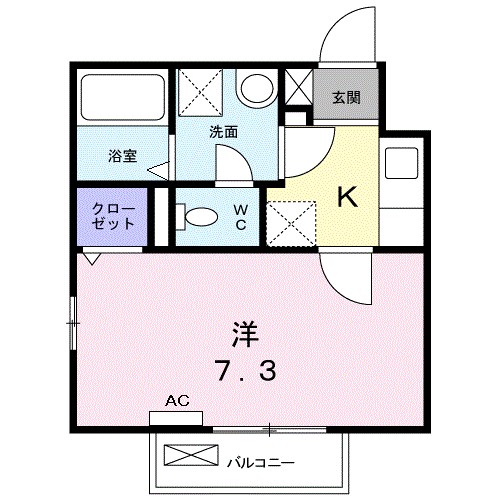 エスポワメゾンⅡ 102号室 間取り