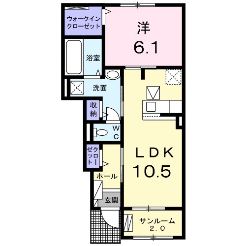 ｉｌｅ・ｖｉｌｌａｇｅ 102号室 間取り
