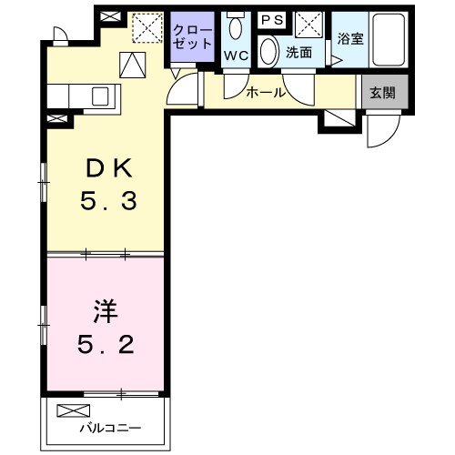 オンブラージュ 102号室 間取り