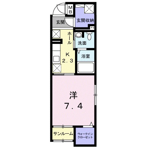 トゥット　フェリーチェ　湘南 101号室 間取り