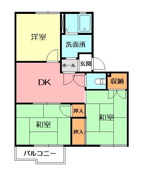 スプルースⅣ D102号室 間取り