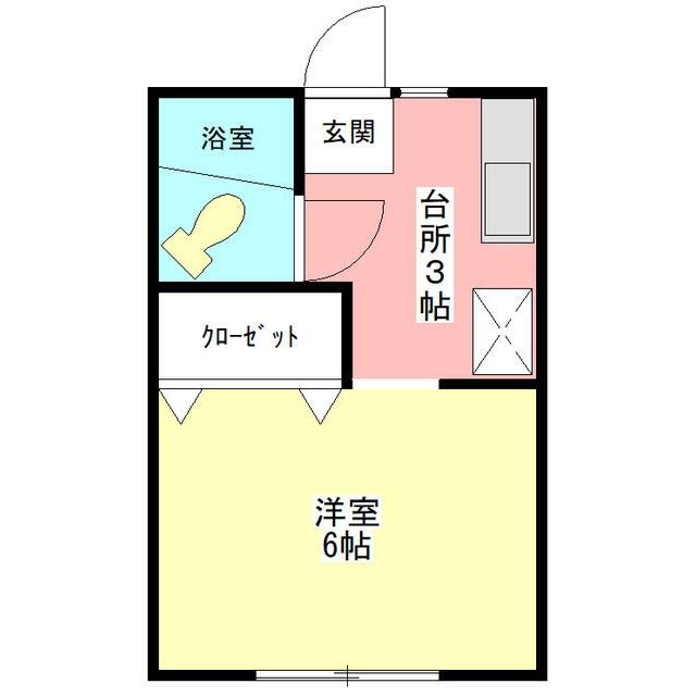 グリーンピュア 102号室 間取り