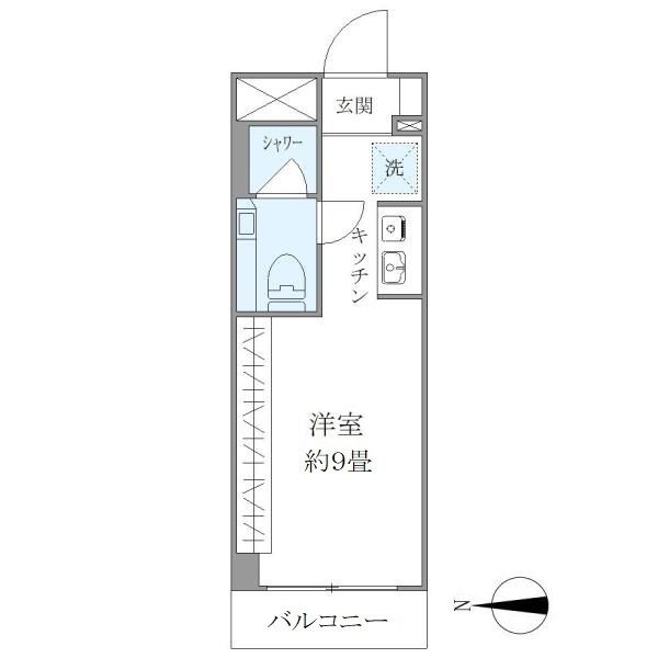 ＩＳＭ平塚 406号室 間取り
