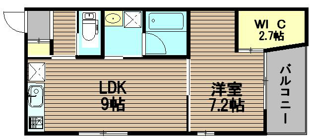アクアリウス2 302号室 間取り