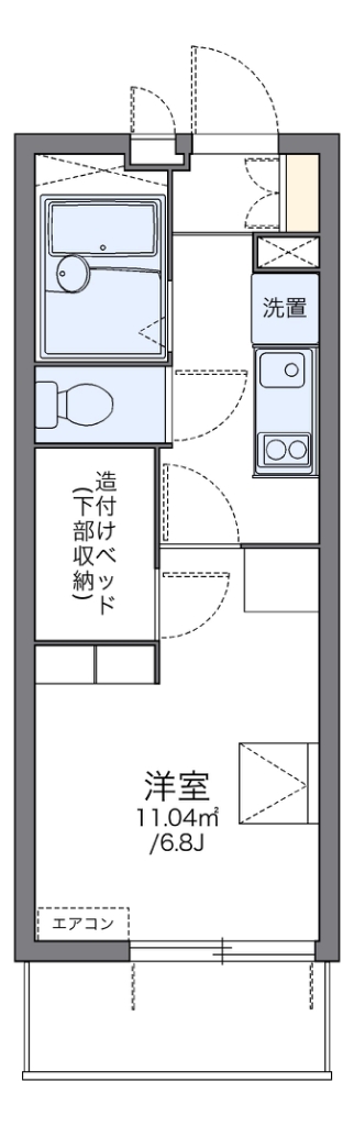 レオパレス伊勢吉 208号室 間取り