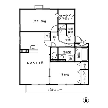 アエル湘南 302号室 間取り