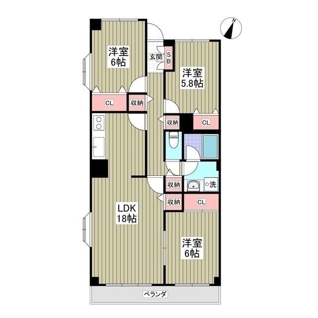 モンメール大磯 201号室 間取り