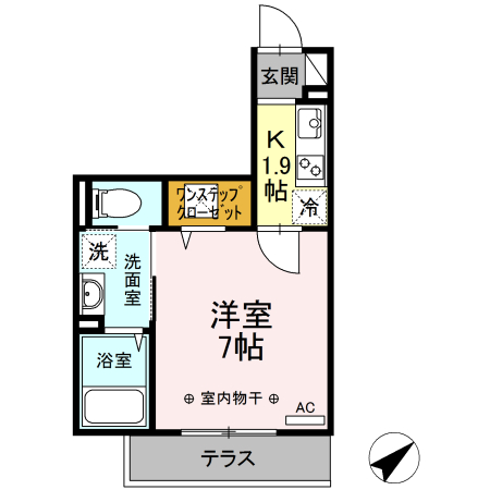 クレール藤沢Ⅱ 103号室 間取り