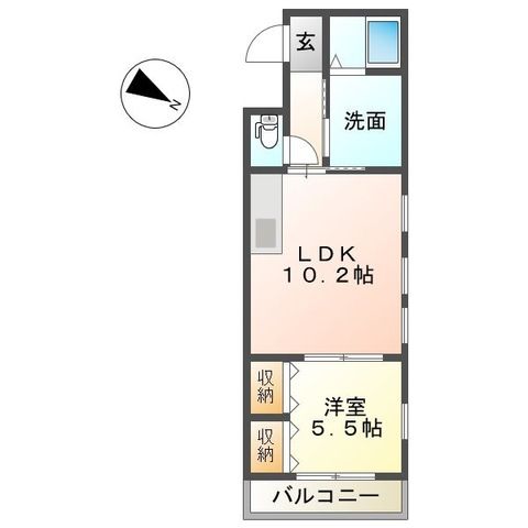 リベラ藏前 202号室 間取り