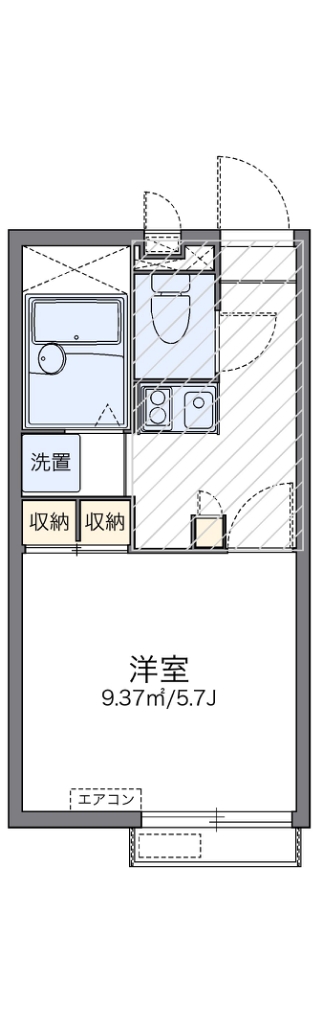 レオパレスサンブリッジ 204号室 間取り