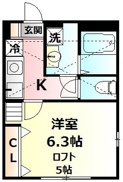 CASA ORISE Ⅱ 2-101号室 間取り
