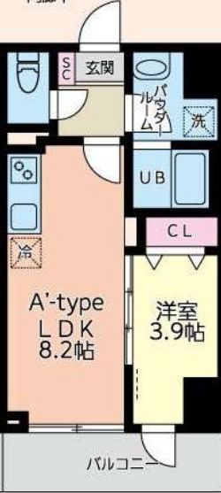 マイシティ厚木中町 805号室 間取り