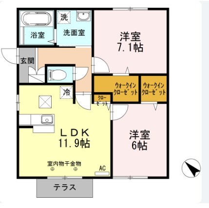 小竹戸建D 間取り