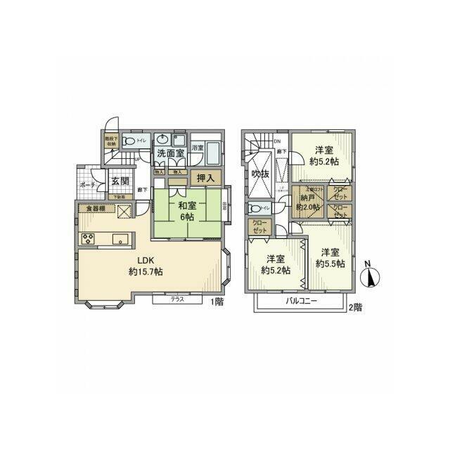 妻田西戸建 間取り