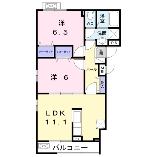 Ｙ・Ｋアルダン 201号室 間取り