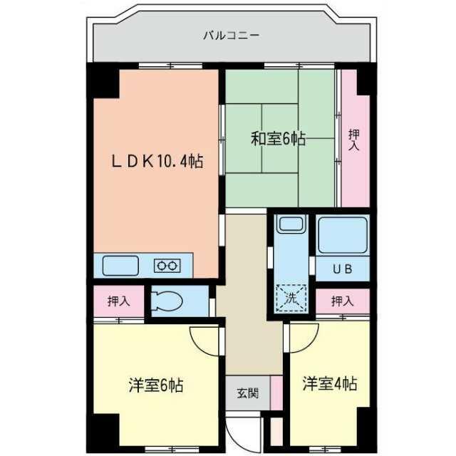 コスモＡｏｉ長後Ⅲ 305号室 間取り