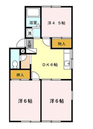 ＴＲＡＤサンリバー　Ａ 101号室 間取り