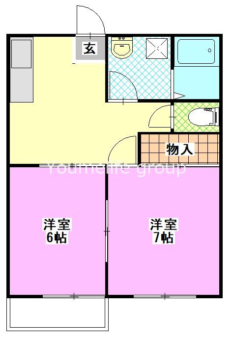 第1ブランドール 301号室 間取り