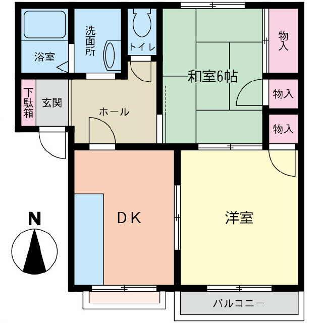 阿川ハイツ 間取り図