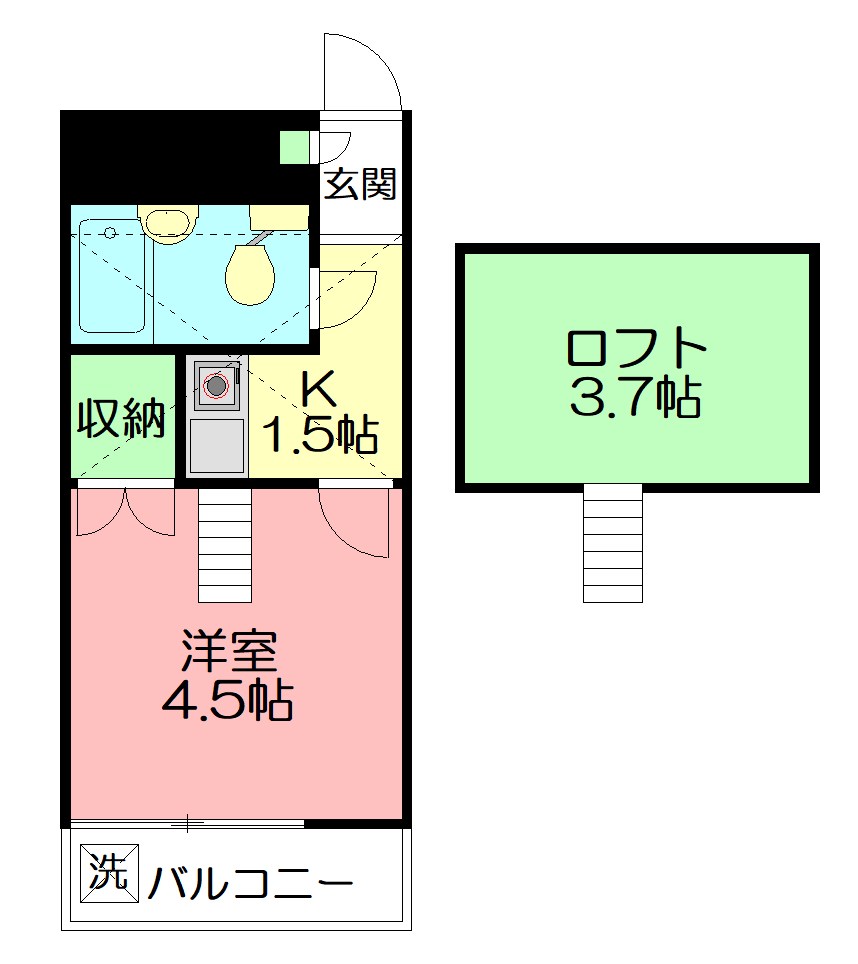 ケントハウス 204号室 間取り