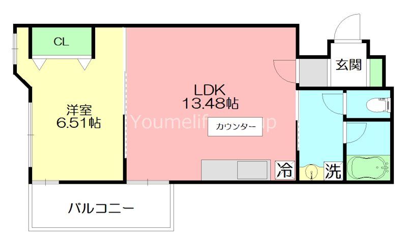 アンフィニティ 1-E号室 間取り