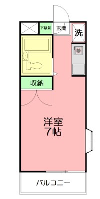アペックス戸塚Ａ棟 108号室 間取り