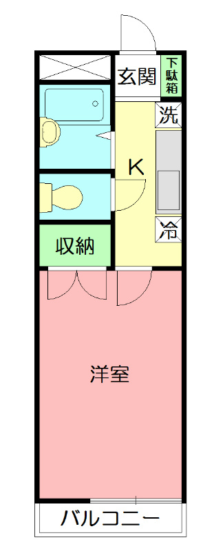 アンプルールフェールひまわり 303号室 間取り