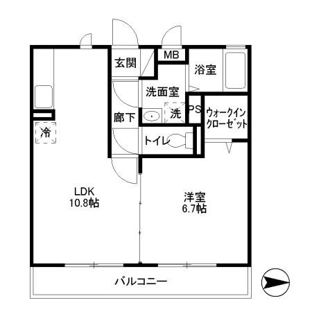 ボナール 202号室 間取り