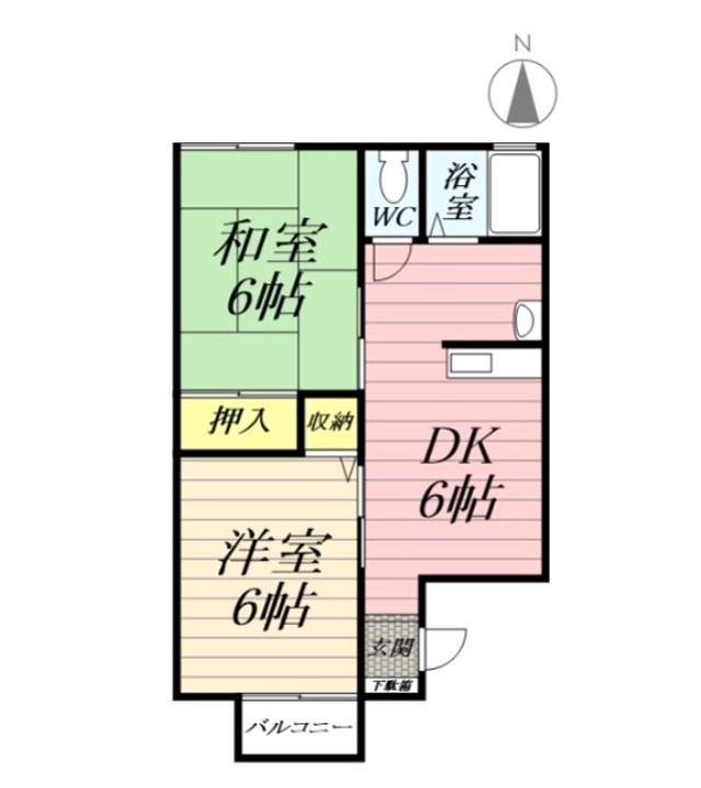パリス 205号室 間取り