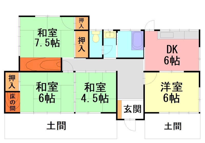 笹尾貸家 間取り