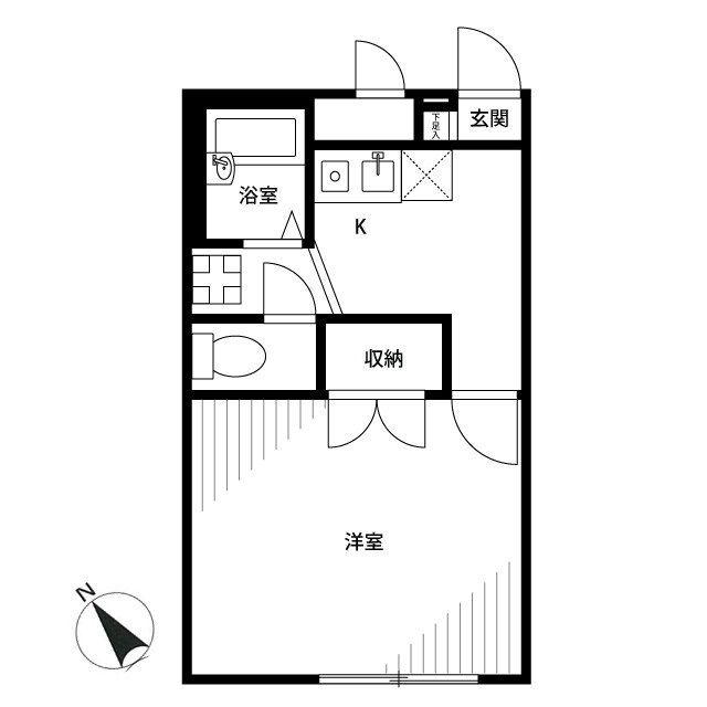 アムールTAO 203号室 間取り