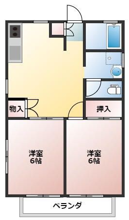 コーポさかえ 201号室 間取り