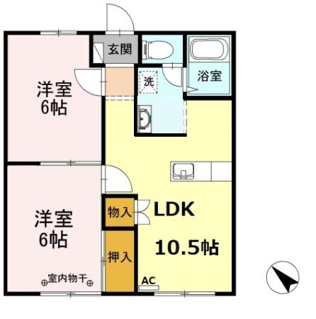 メゾンヤマジュ 102号室 間取り