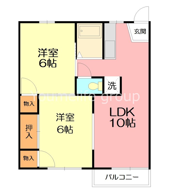 大澤ハイツ 203号室 間取り