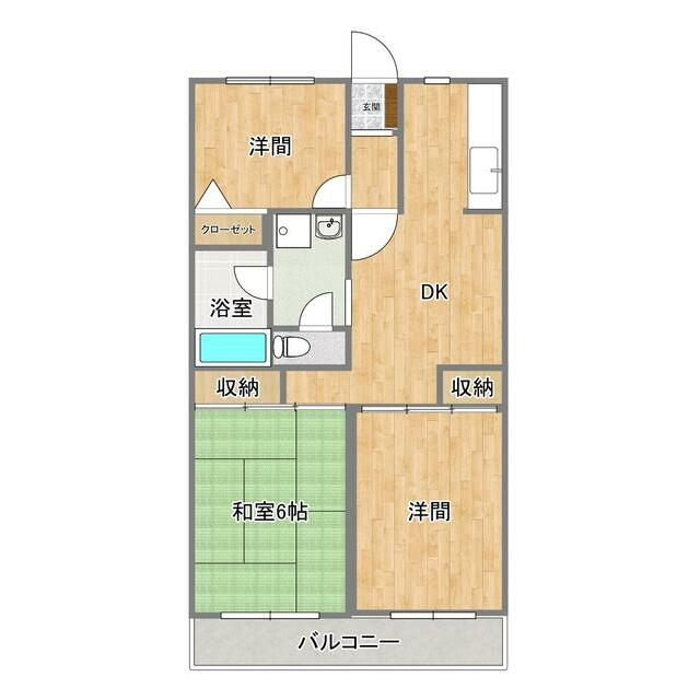 パークサイドマンション 3F号室 間取り