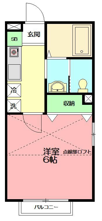 Kパレス立場（ケーパレスタテバ） 105号室 間取り