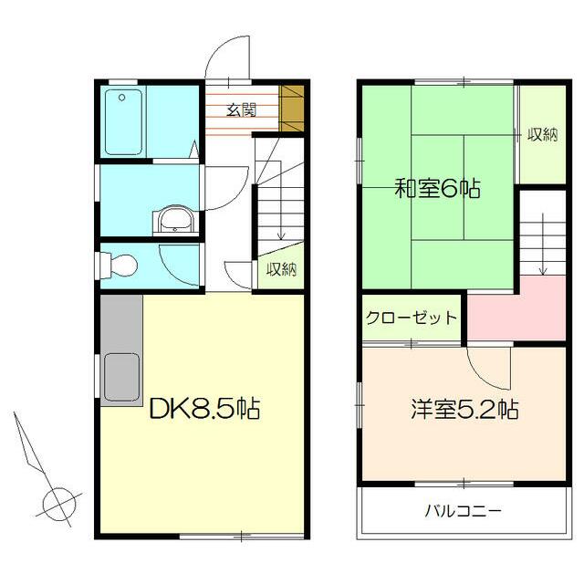 テラス緑 5号室 間取り