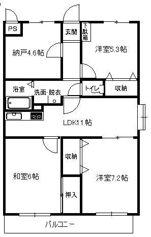 ヴェルブィル東海岸 101号室 間取り