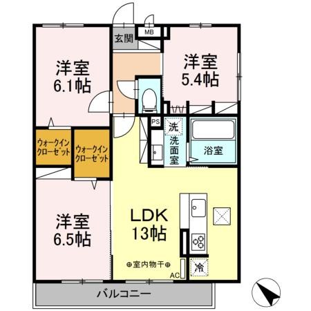 ブレッザ港南台 101号室 間取り
