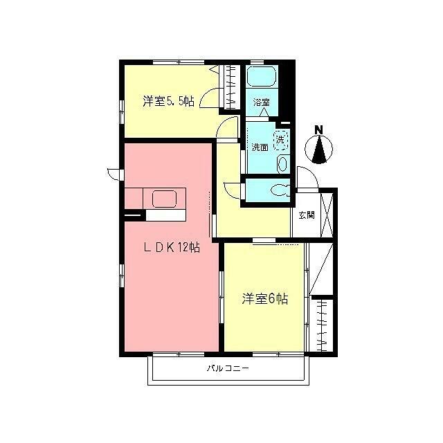 アスコットガーデンⅠ 202号室 間取り
