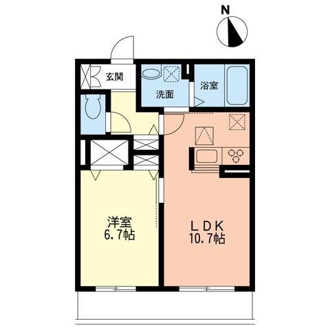 ビスタ倉見 103号室 間取り