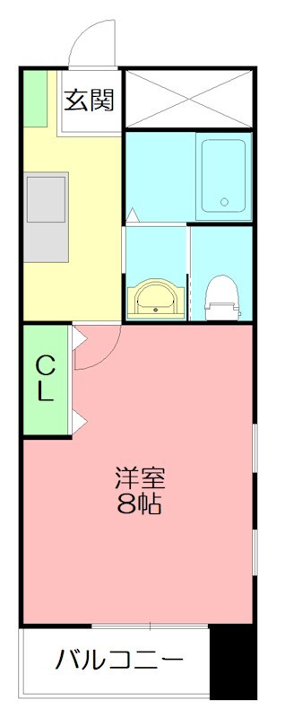 エルム湘南 807号室 間取り