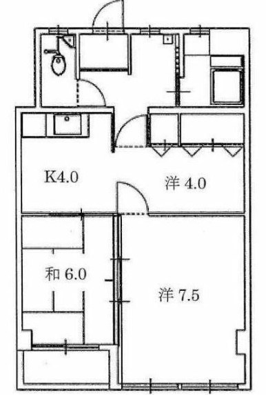 フジビュー太平台 405号室 間取り