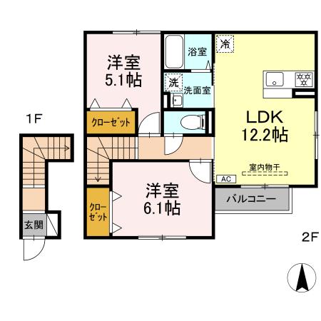 ル　ソレイユ　ルヴァン 201号室 間取り