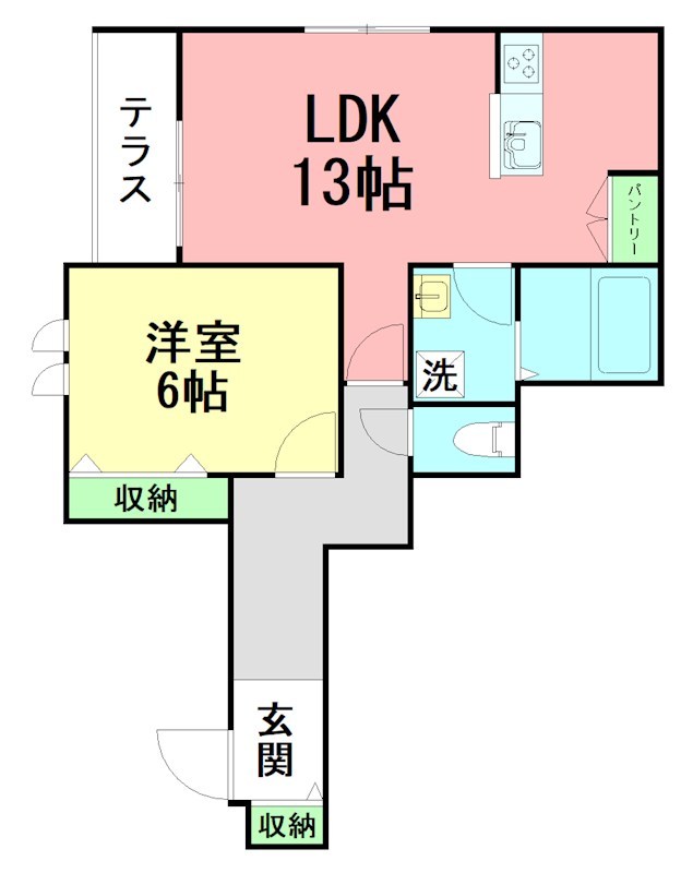 bell　shounan　katase  205号室 間取り