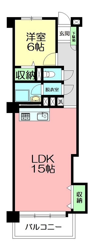 鵠沼フラワーマンション 305号室 間取り