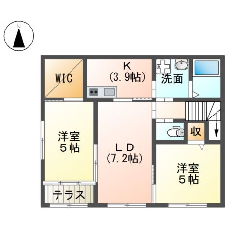 大磯町生沢アパート新築工事 間取り