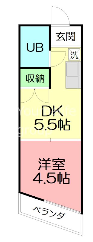 バリーサイドハイツ B号室 間取り