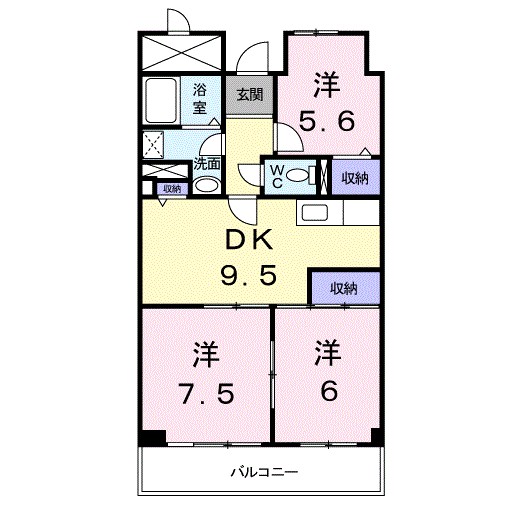 エステートピア小田原 202号室 間取り
